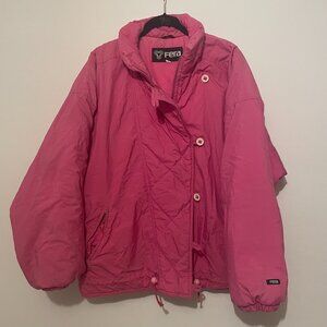 Pink FERA SKIWEAR Women's Puffer Jacket Retro 80's 90's Size 14 Winter Vintage